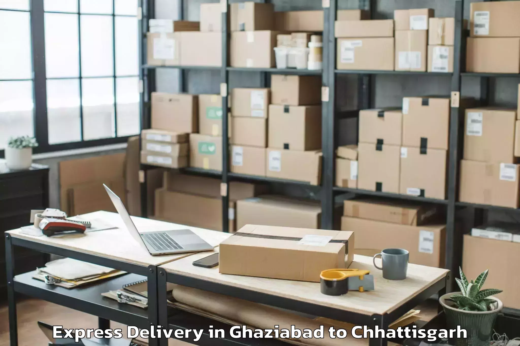 Affordable Ghaziabad to Kanker Express Delivery